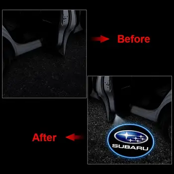 適用於斯巴魯森林人、翼豹、傲虎、力獅、馳鵬的無線汽車迎賓雷射LED投影燈,無線汽車配件 8 最佳銷售 速霸陸標誌 - №8