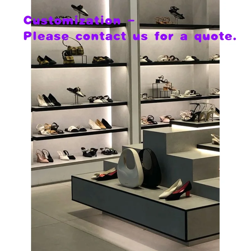 

custom.Customized Modern Metal Wall Mounted LED Lighting Retail Sneaker Shop Furniture Sports Store Display Rack Shoe Showro