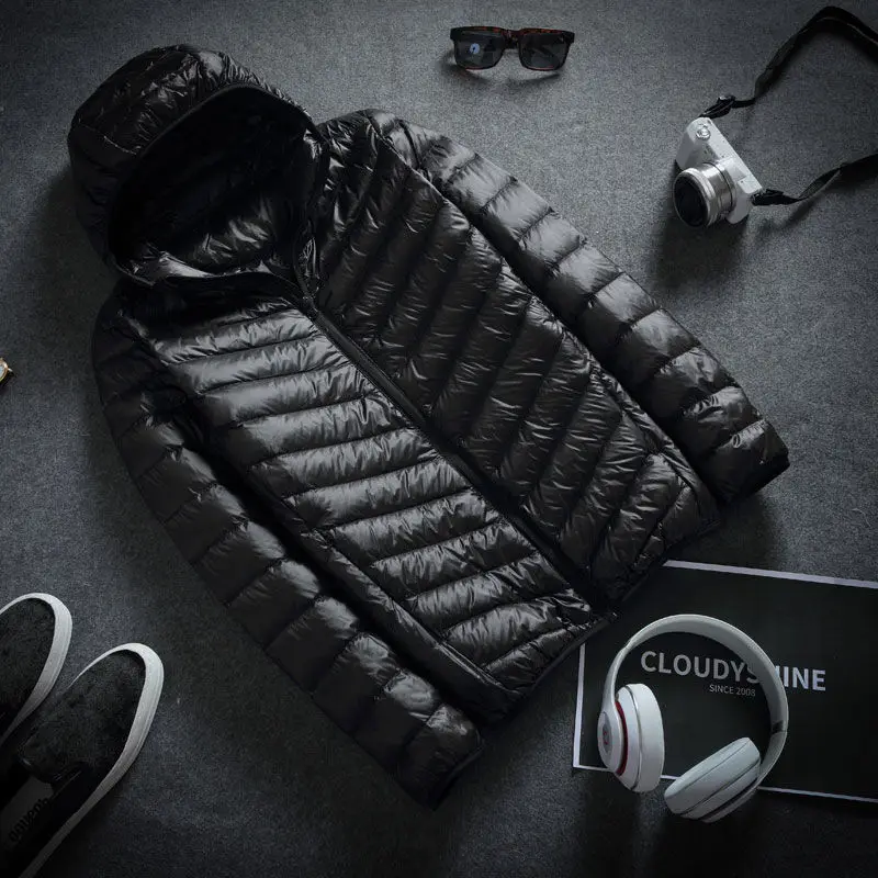 

Winter Ultra Lightweight Down Jacket Men's Fashion Short Hooded Men Jacket Down Cotton Warm Clothing Coat Winter Jackets2025 New