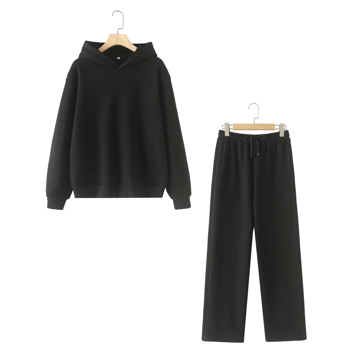 Ensemble 2 pièces pour femme, tenue à capuche, ample, manches longues, pantalon de survêtement, taille haute, nouvelle collection automne hiver