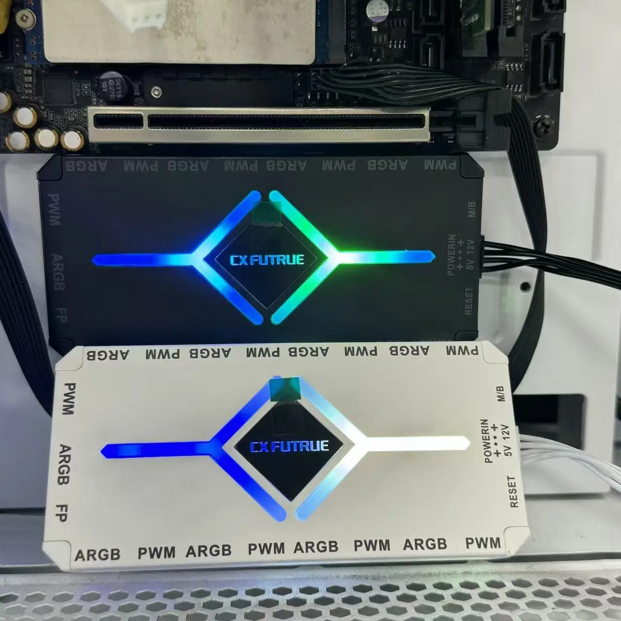 Double Nine computer case ARGB controller with 5V 3-pin PWM wireless remote control for synchronized fan hub