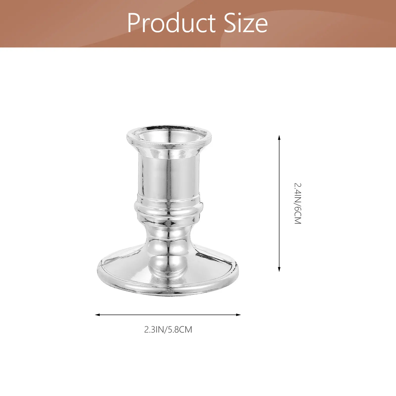 20Pcs Plastic Candlestick Electronic Holder Chic Smooth Finish Delicate Workmanship Room Decor for Bedroom Living Room
