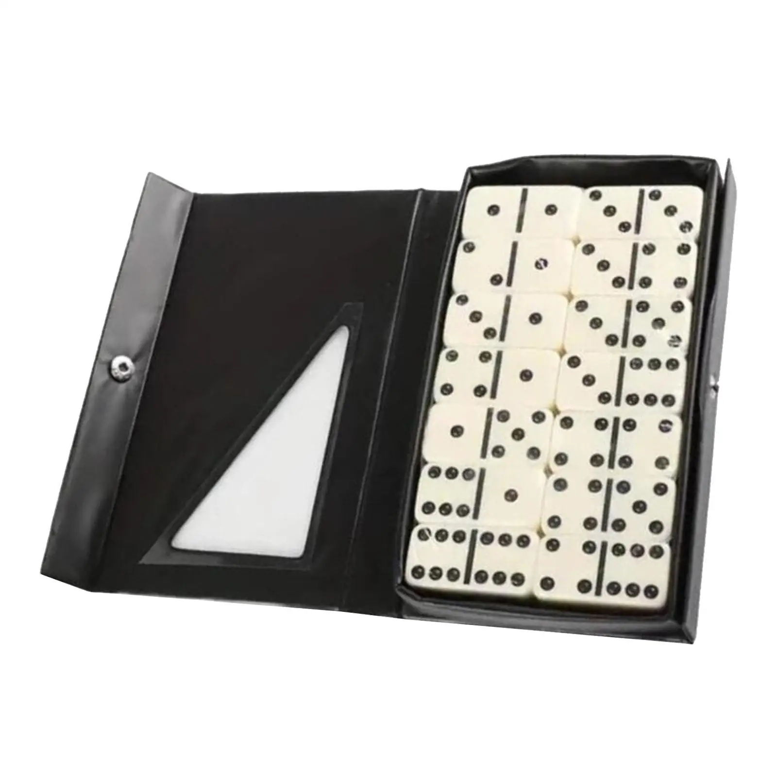 Double Six Domino Set Traditional Toys Family 28 Dominoes in Portable Case for Traveling Entertainment Party Favors Trips Gifts