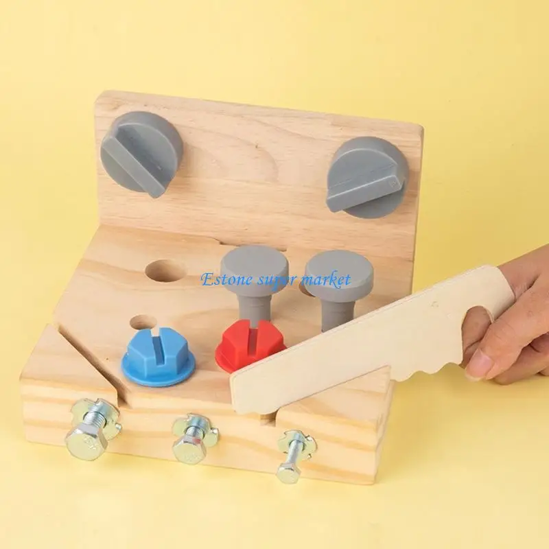 090b Kits à outils en bois avec Hammer Interactive Fitend for Play Indoor Board Game