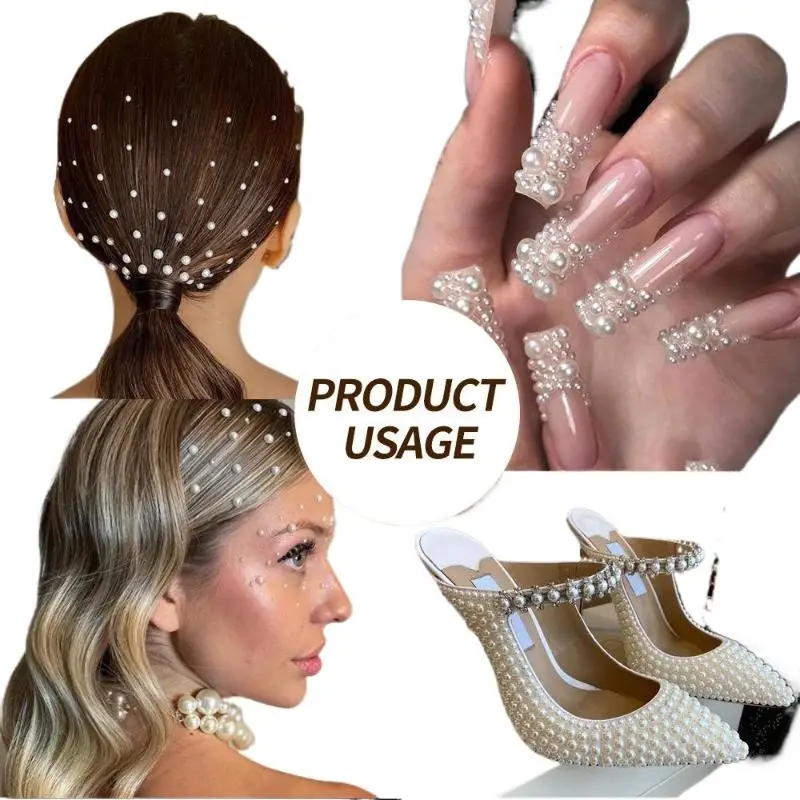 12 rejillas de perlas de fondo plano mezcladas, diamantes de imitación semicirculares, decoración de uñas 3D, joyería para uñas, abalorio para manicura artística