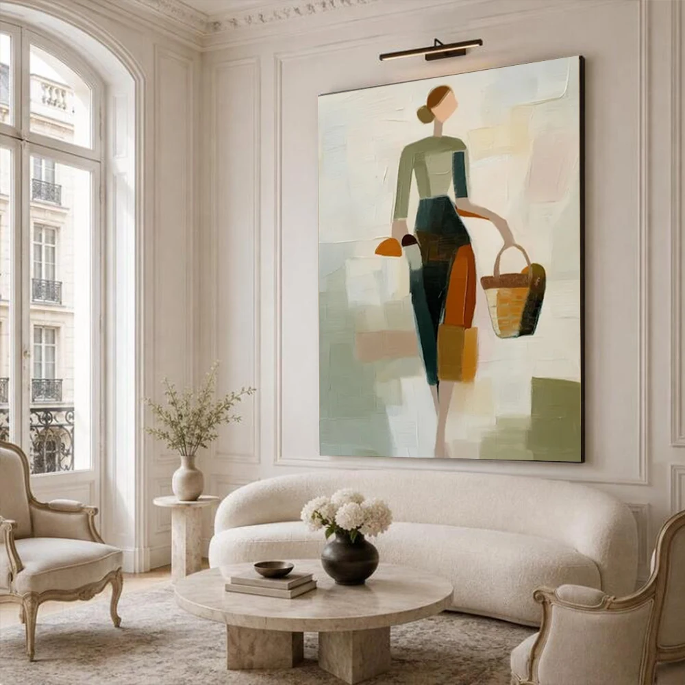 Modern Artwork 100% Hand Painted Abstract Knife Oil Painting on Canvas Unique Wall Art Picture for Living Room Home Decor Image