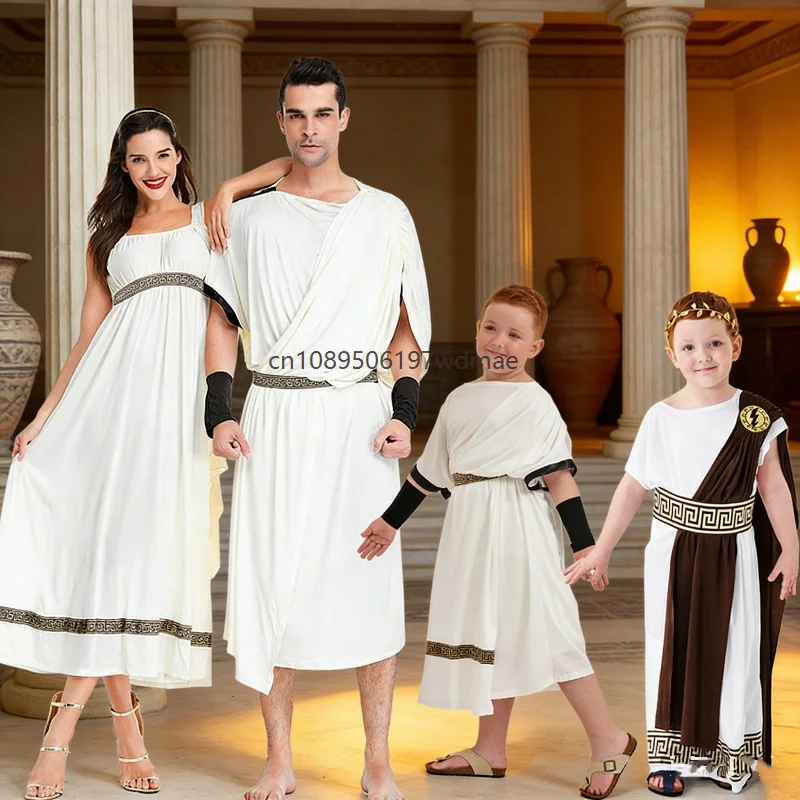 

Medieval Adult enfant Roman Soldier Stage Performance Costume Ancient Warrior Set Women Greek Goddess Cosplay Outfits