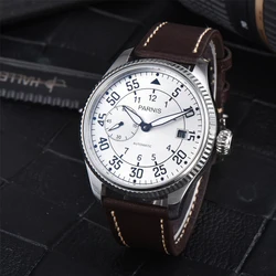 45mm PAR  NIS ST2530 Automatic Self-Wind Mechanical Movement Power Reserve Calendar Business Men Watches GR172-22