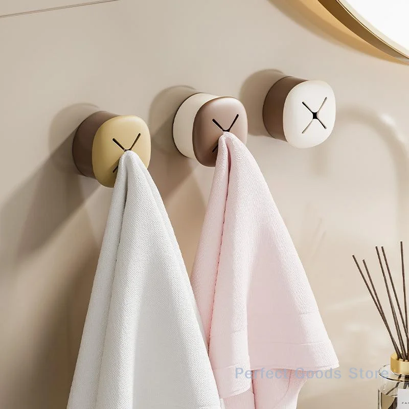 

Towel Plug Holder Punch Free Self Adhesive Bathroom Organizer Rack Towels Storage Wash Cloth Clip Bathroom Accessories Tool