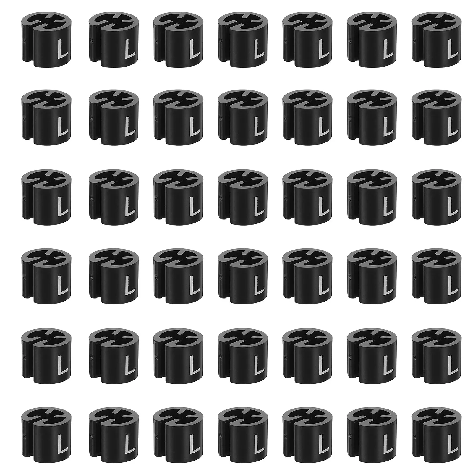 100Pcs Plastic Clothing Size Tags Large L Label Clips Clip on Hanger Size Markers Retail Plastic Label Holders for Display