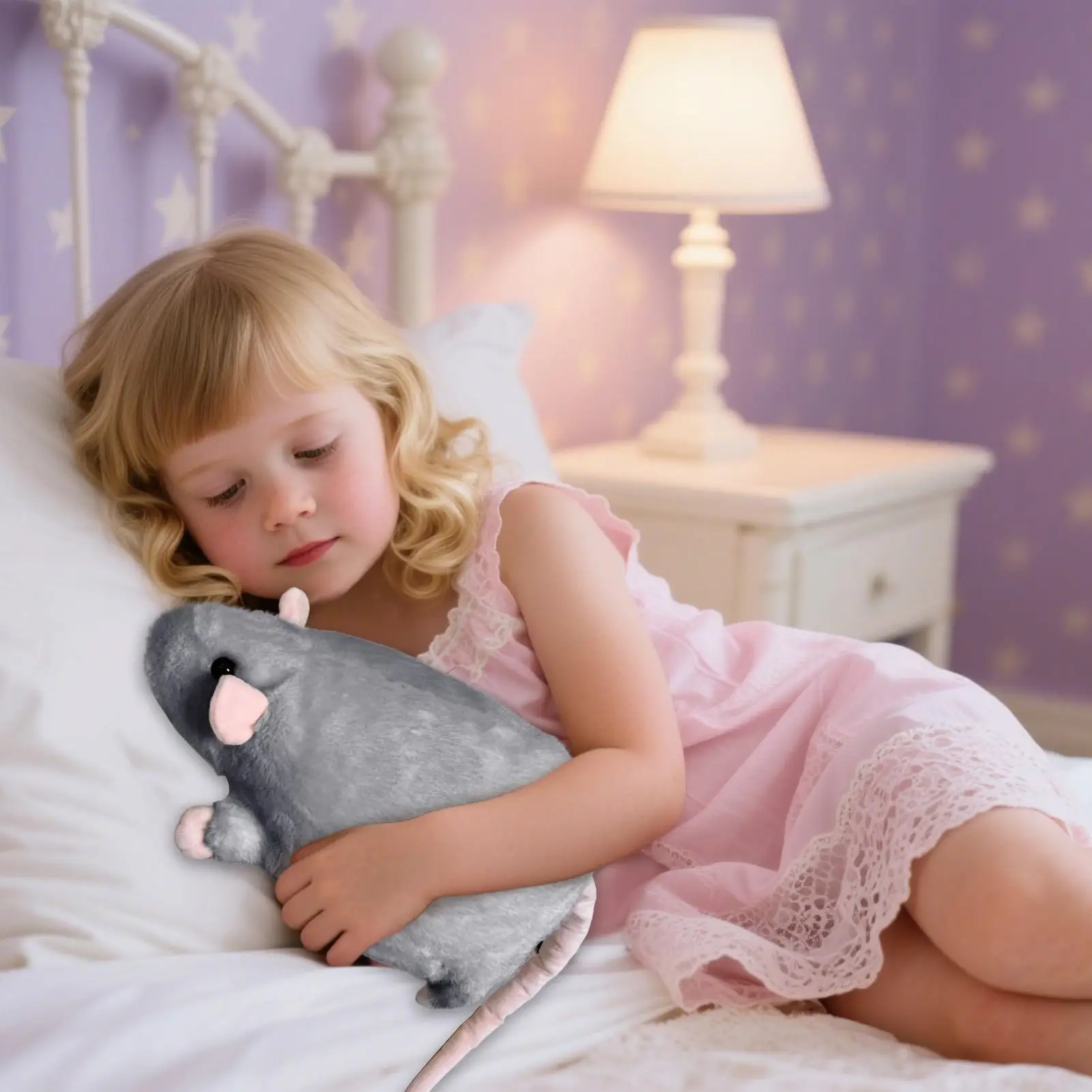Kawaiis animal brinquedo de pelúcia macio realista ratos companheiro boneca crianças brinquedos aniversário presente natal para meninos meninas