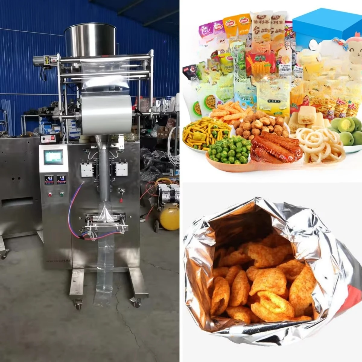 Vertical packaging machine, candy potato boat banana sachet packaging machine