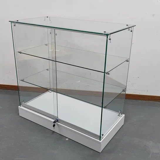 Keway 4ft Frameless Full Vision Economy Tempered Glass Showcase