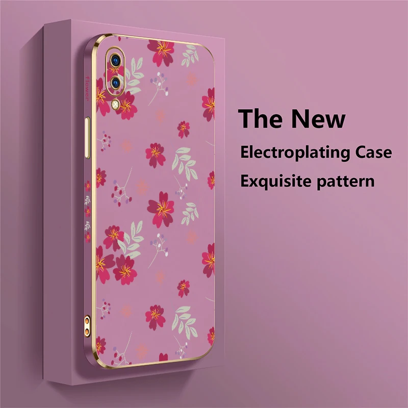 سيليكون لينة حافظة هاتف من البولي يوريثان ل Vivo Y30 Y33S Y33T Y35 Y36 Y22S Y27 Y28 Y50 Y51A Y30 Y30i Y31 2021 زهرة اللوحة غطاء #3