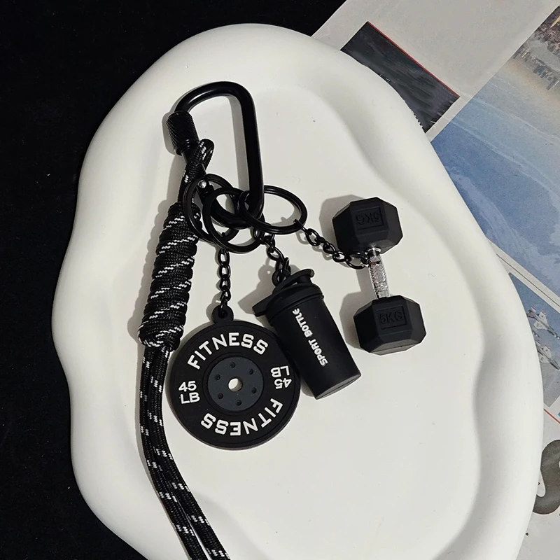 سلسلة مفاتيح للياقة البدنية لمحبي الصالة الرياضية، هدية مميزة لعشاق الرياضة، ملحقات لأكياس التمرين، زجاجات المياه، مشبك على شكل حرف D