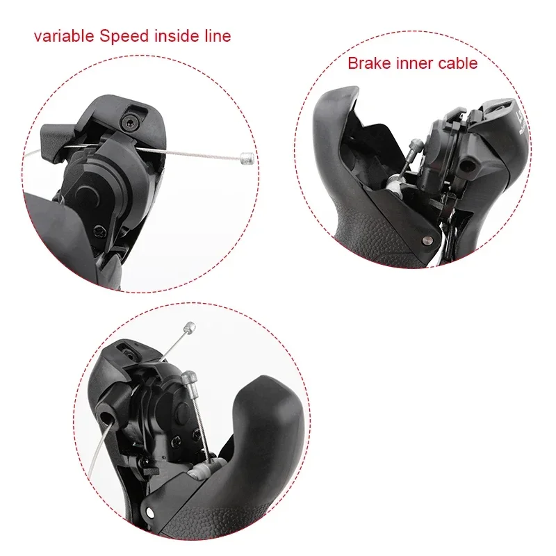 MicroNEW Road Rider Dual Control Gearbox 2s 3s*7 8 9 10 11 Speed For 23.8-24.2mm Brake Handle Suitable for Shimano