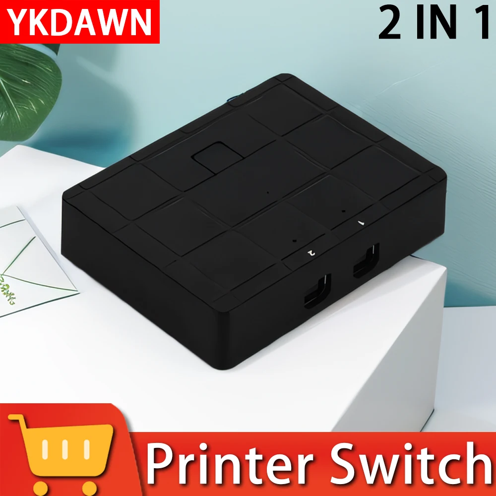 Usb 2.0 Printer Switch 2 Ingang 1 Uitgang Gedeelde Printer Selector Computer Printer Schakelaar Splitter 2 Poort Printer Splitter