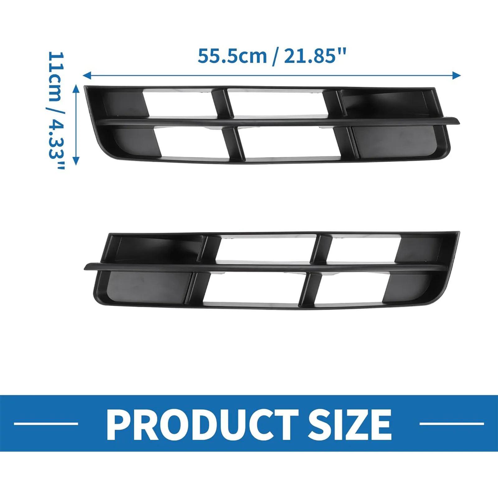 

fog lamp grille Q7 2007 2008 2009 Fog Light Grille Car Front Lower Bumper Cover Grille Plastic Black 4L0807681 4L0807682