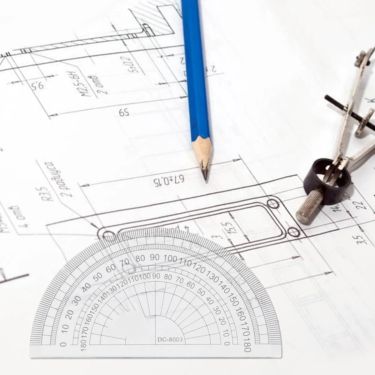 

36pcs Plastic Protractor 180 Degrees Clear Math Measuring Tool Geometry Ruler School Office Home 10Cm 4 Inch Bulk Pack