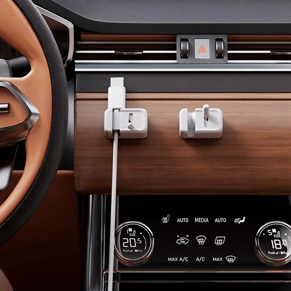 Klip Manajemen Kabel Untuk Meja - Pengatur Kabel Sederhana Tanpa Bor Yang Dipasang Di Tepi Untuk Kabel Pengisi Daya Dan Kabel Data. L4D5