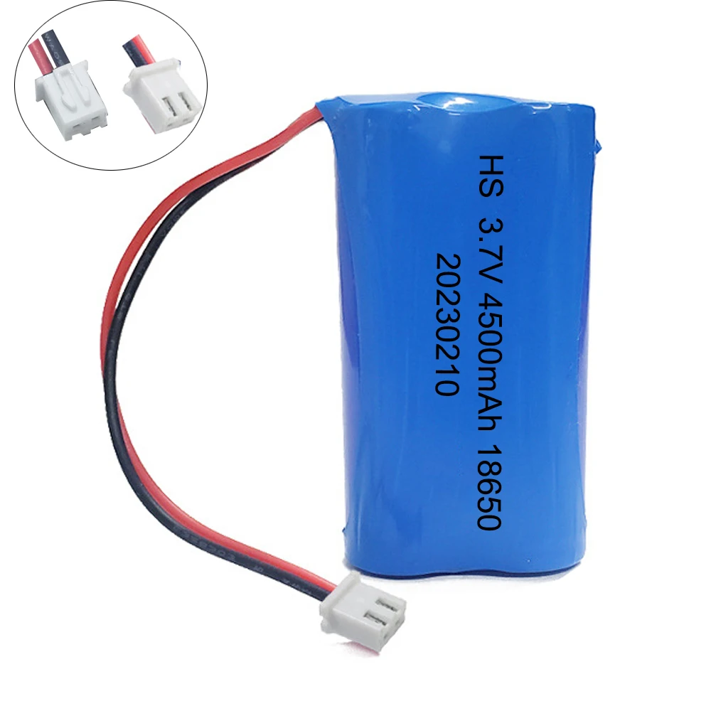 Lithium Battery 3.7V 18650 with XH2.54-2P Plug 4500/6200/12000mAh Rechargeable battery For Fishing LED Light Bluetooth Speaker