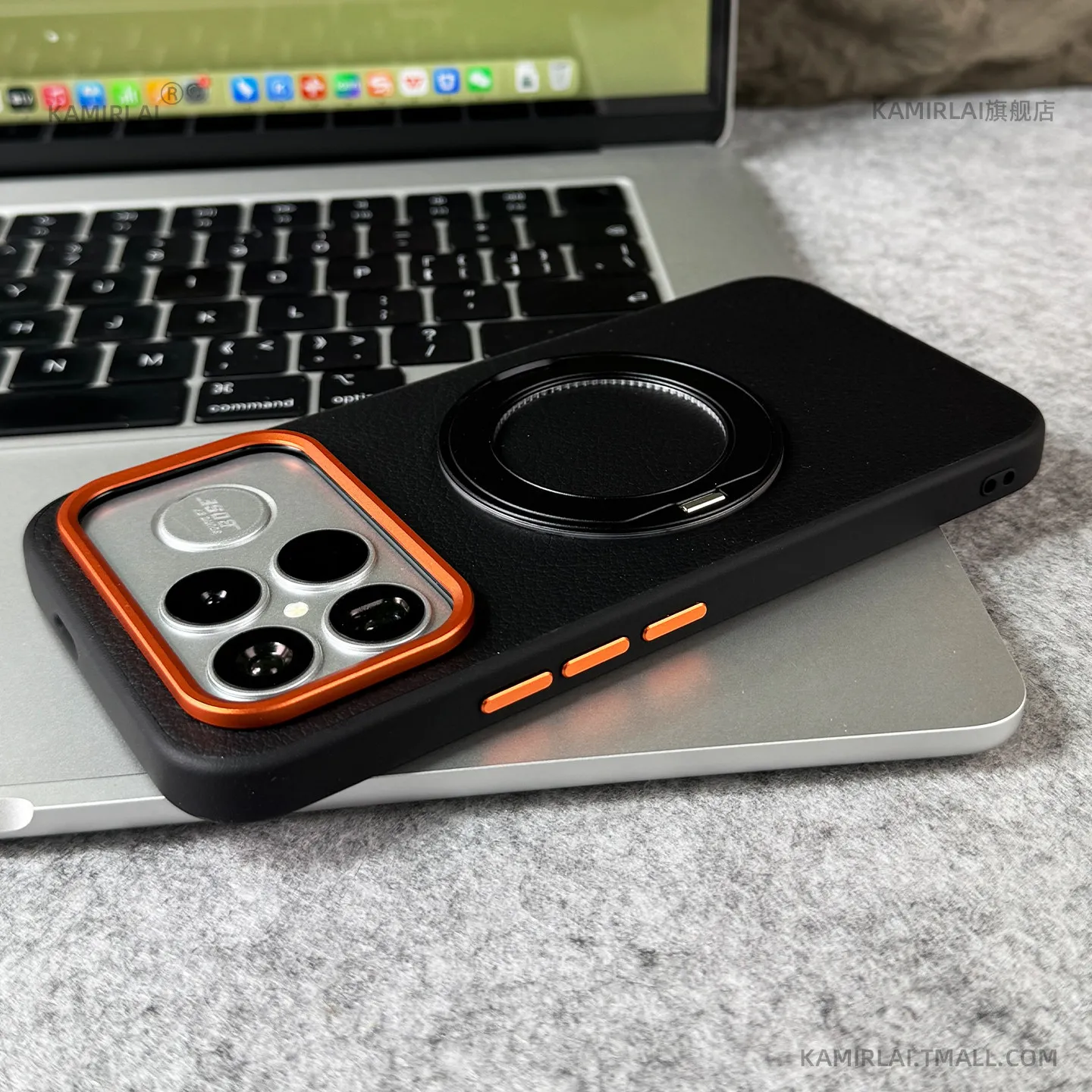 Case For POCO F8 Pro Ultra Simple 360° Magnetic Rotating Bra
