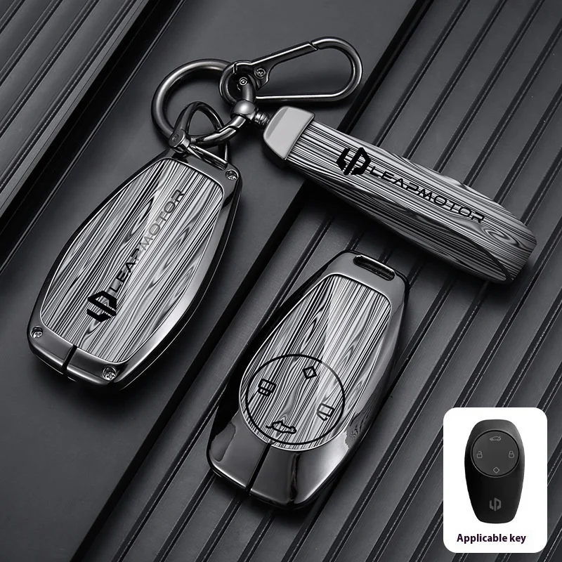 

Zinc Alloy Car Key Cover Case Holder Key Bag Shell Protector Fob For Leapmotor T03 S01 C11 C01 Keychain Auto Styling Accessories