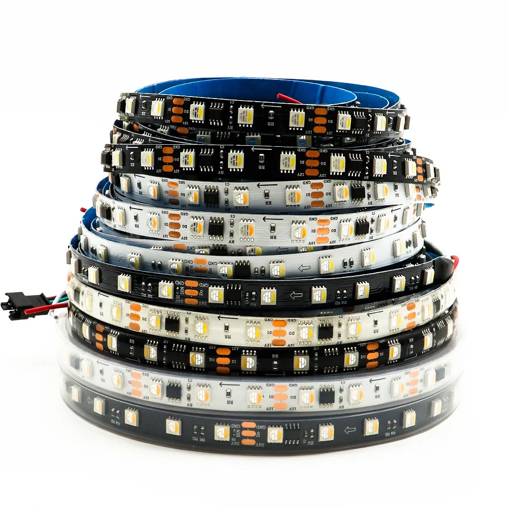 

WS2814 Programmable LED Strip Light 1m-5m 12/24V RGB RGBW Individual Addressable for PC Gaming Room Decoration Signboard Wedding