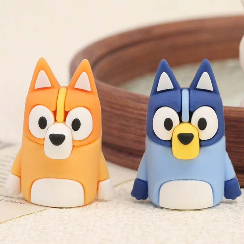 Cartoon Bluey Bingo Pencil Sharpener PVC Pencil Sharpener Flexible Portable Students Stationery Supplies