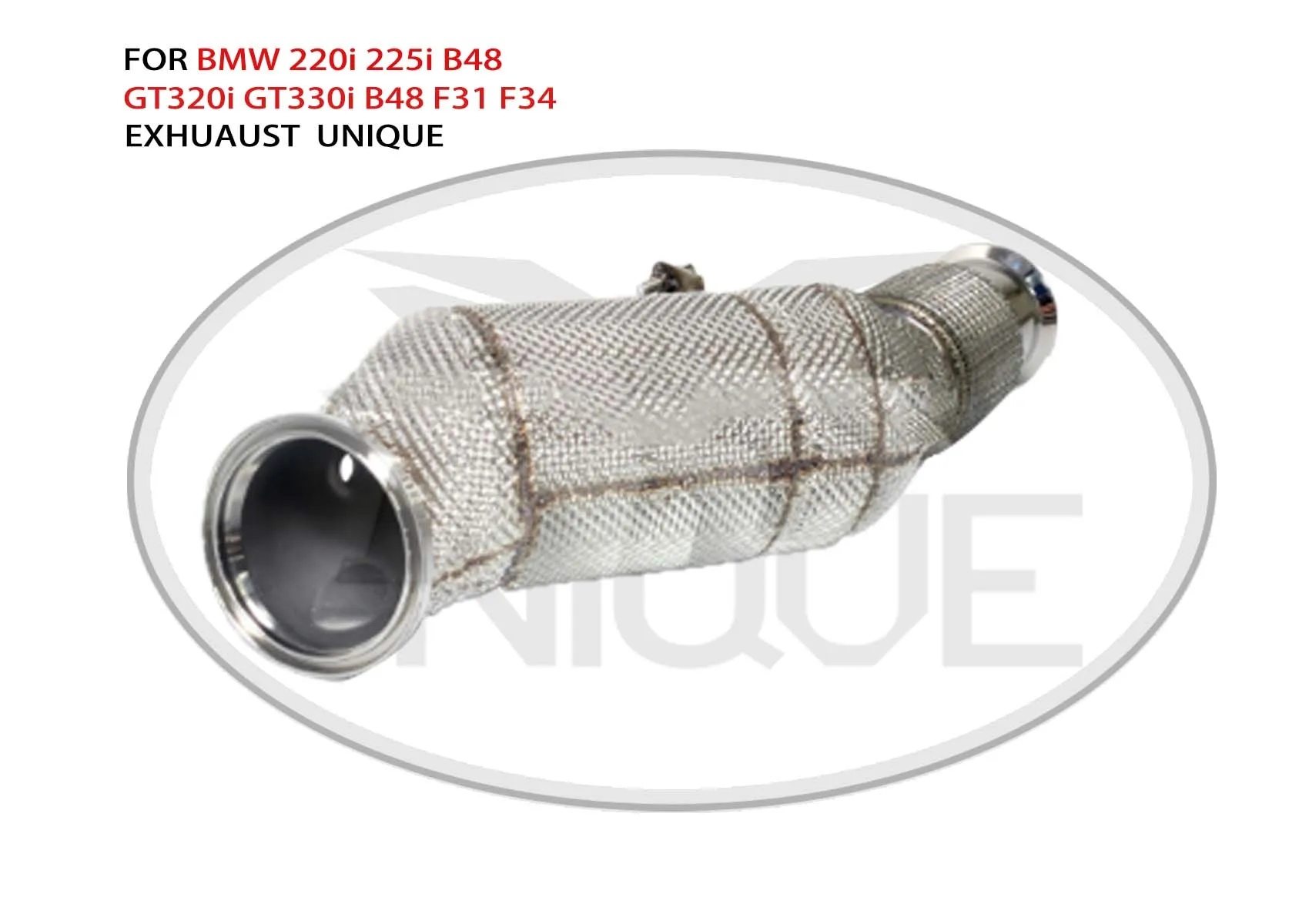 

UNIQUE Exhaust System High Flow Performance Downpipe for BMW 220i 225i B48 2.0T Car Accessories With Cat Pipe