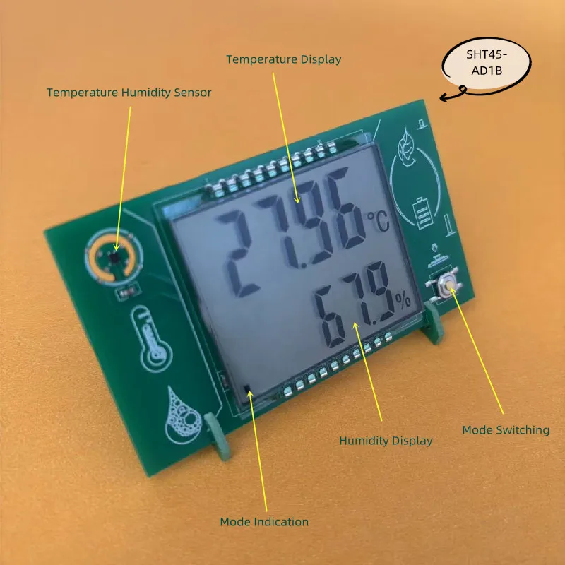 Professional high-precision temperature and humidity meter LCD ultra power saving SHT45 SHT41 SHT40