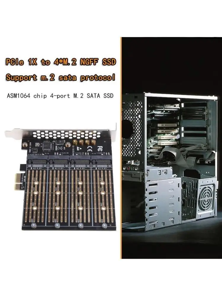 652F PCI-E to for M.2 Riser Card NGFF SSD 2280/60/42/30 SSD to PCIe Expansion