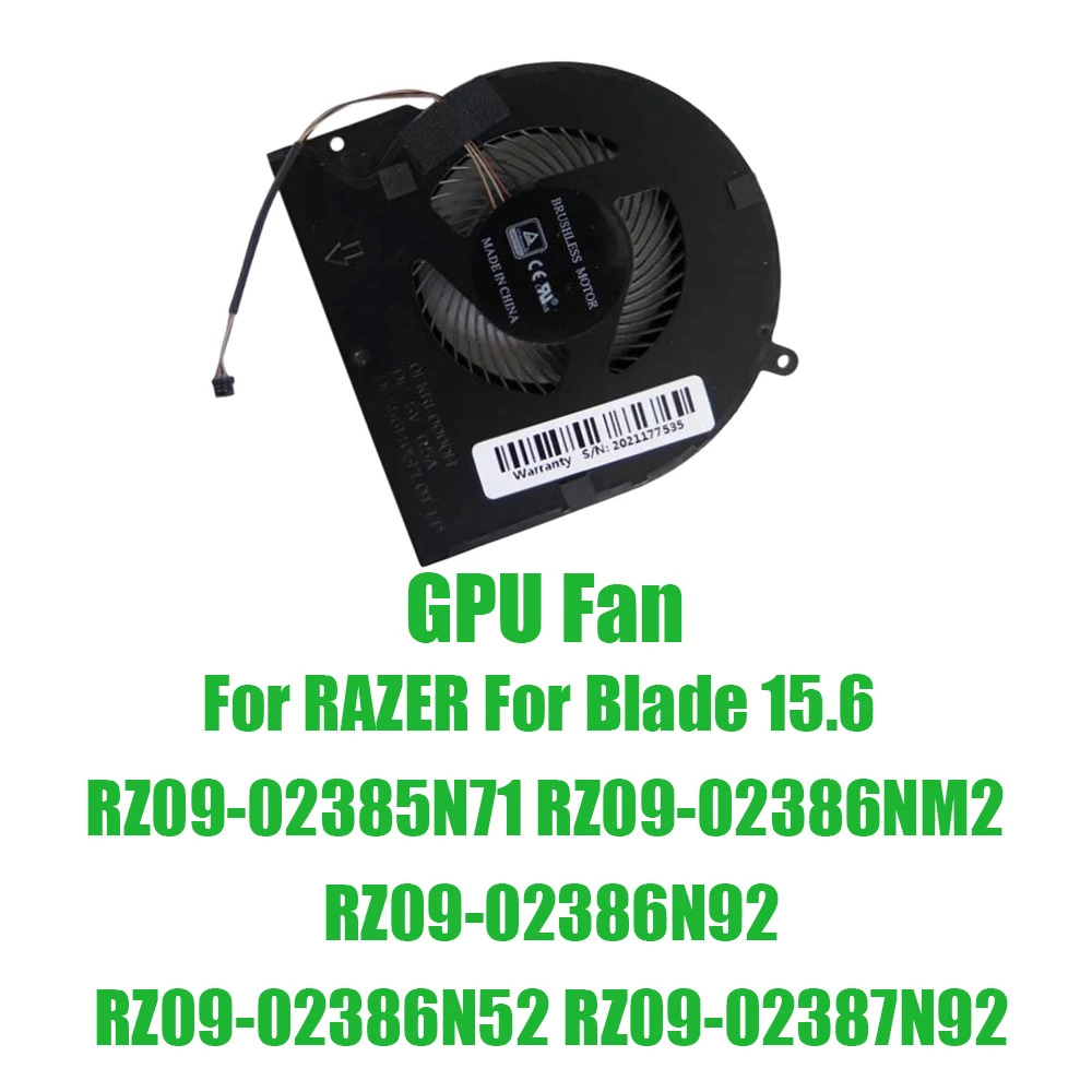 For RAZER For Blade 15.6 RZ09-02385N71 RZ09-02386NM2 RZ09-02386N92 RZ09-02386N52 RZ09-02387N92 5V 0.5A GPU Fan