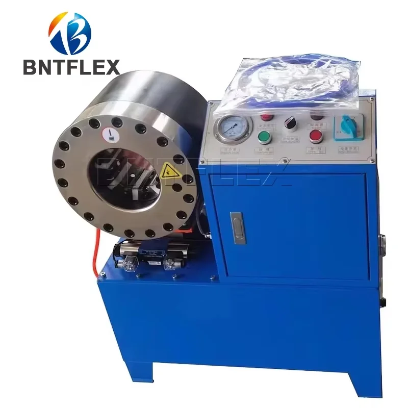 

High Pressure Hydraulic Hose Swaging Machine Four-Wire Braided 1/4' to 2' Low Price in China Rubber Product Making Machinery
