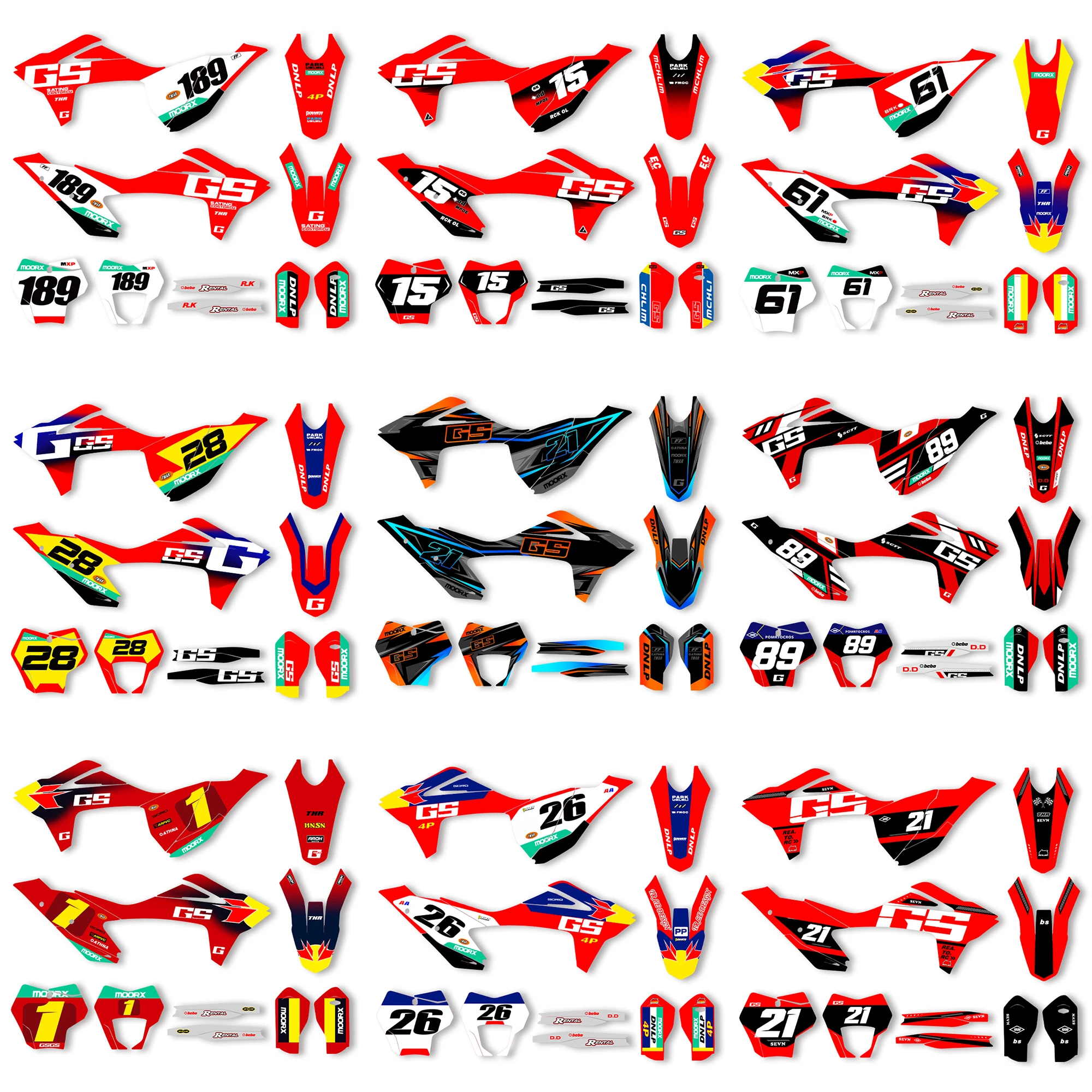 PowerZone For GASGAS Custom Team Graphics Backgrounds Decals Stickers Kit For Gas Gas EC MC 2021 2022 2023