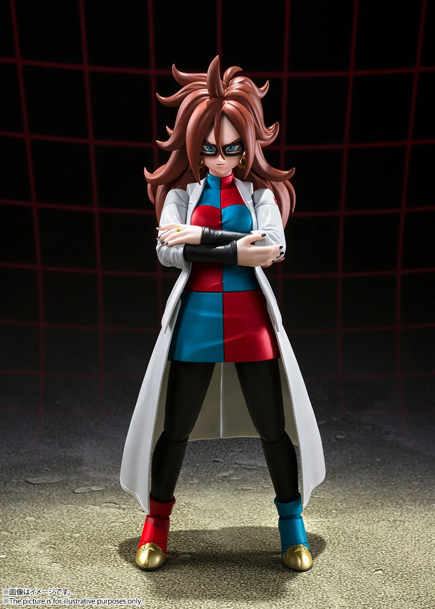 In Stock Original Brand New Dragon Ball S.H.Figuarts Shf Android 21 Action Figures Lab Coat Anime Model Toys Collectiable view 2