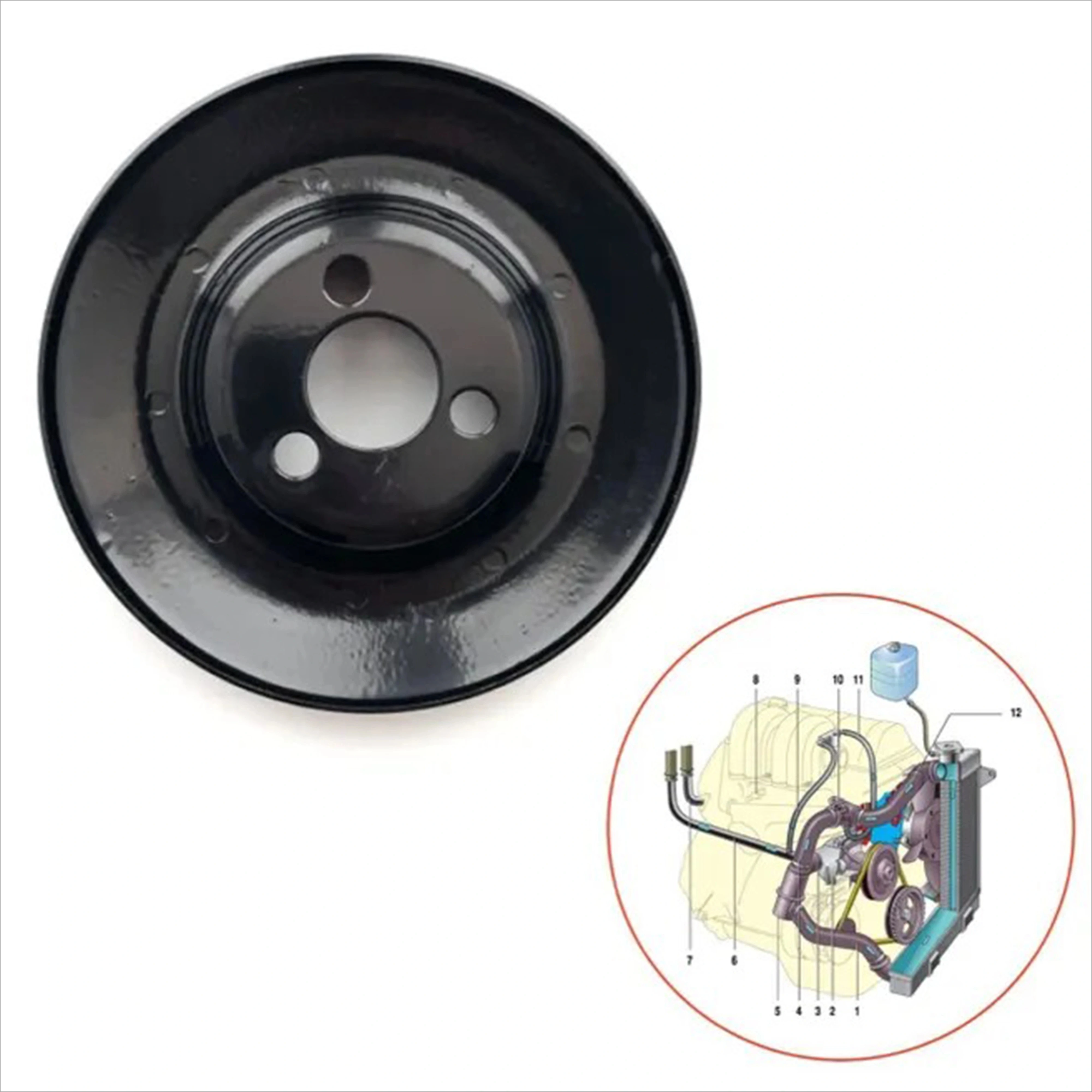 Engine Water Pump Pulley Replacement For LADA BA3 VAZ 2101 2102 2103 2014 2105 2106 2107 NIVA 2121 21213 21214 2123 2131 2120