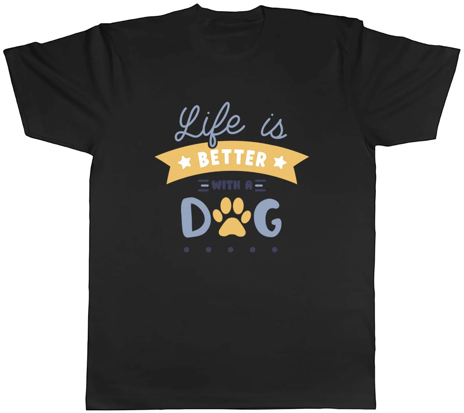 

Мужская футболка с собакой Life is Better with a Dog Canine Lover унисекс футболка S-5XL