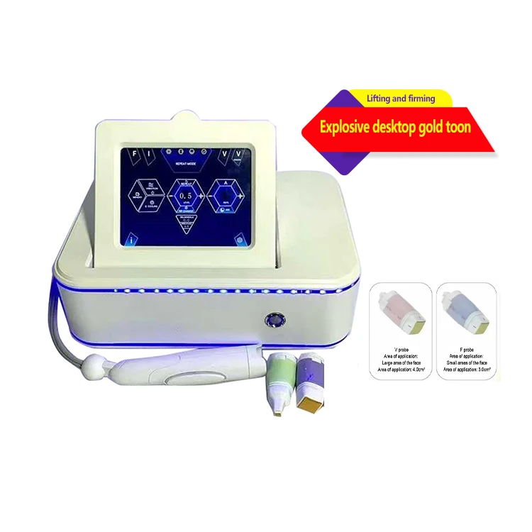 Macchina per la rimozione delle rughe del dispositivo di bellezza di serraggio dorato portatile della biblioteca intelligente per il rassodamento del lifting del viso