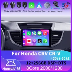 Android 15 Carplay Auto For Honda CRV CR-V 2011-2018 Car Radio Multimedia Video Player Navigation GPS No 2Din 2 Din DVD DSP 4G