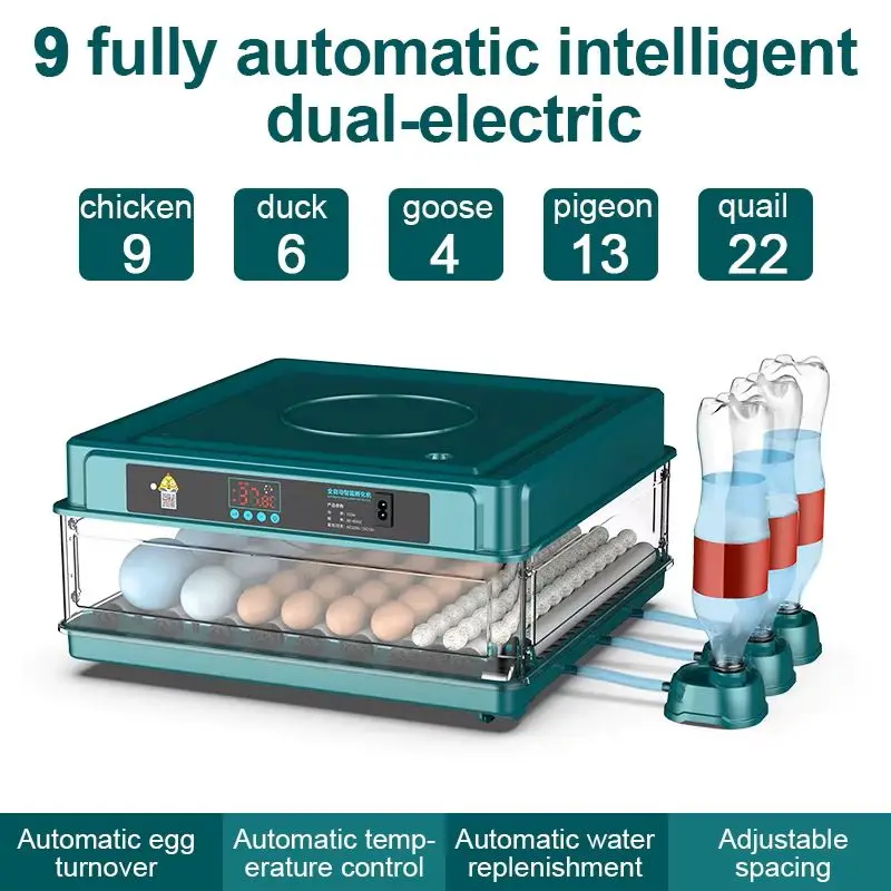 9-15 eggs incubator for Chicken Goose Bird Quail Automatic Incubation Equipment Hatchery Incubation Tools EU Plug