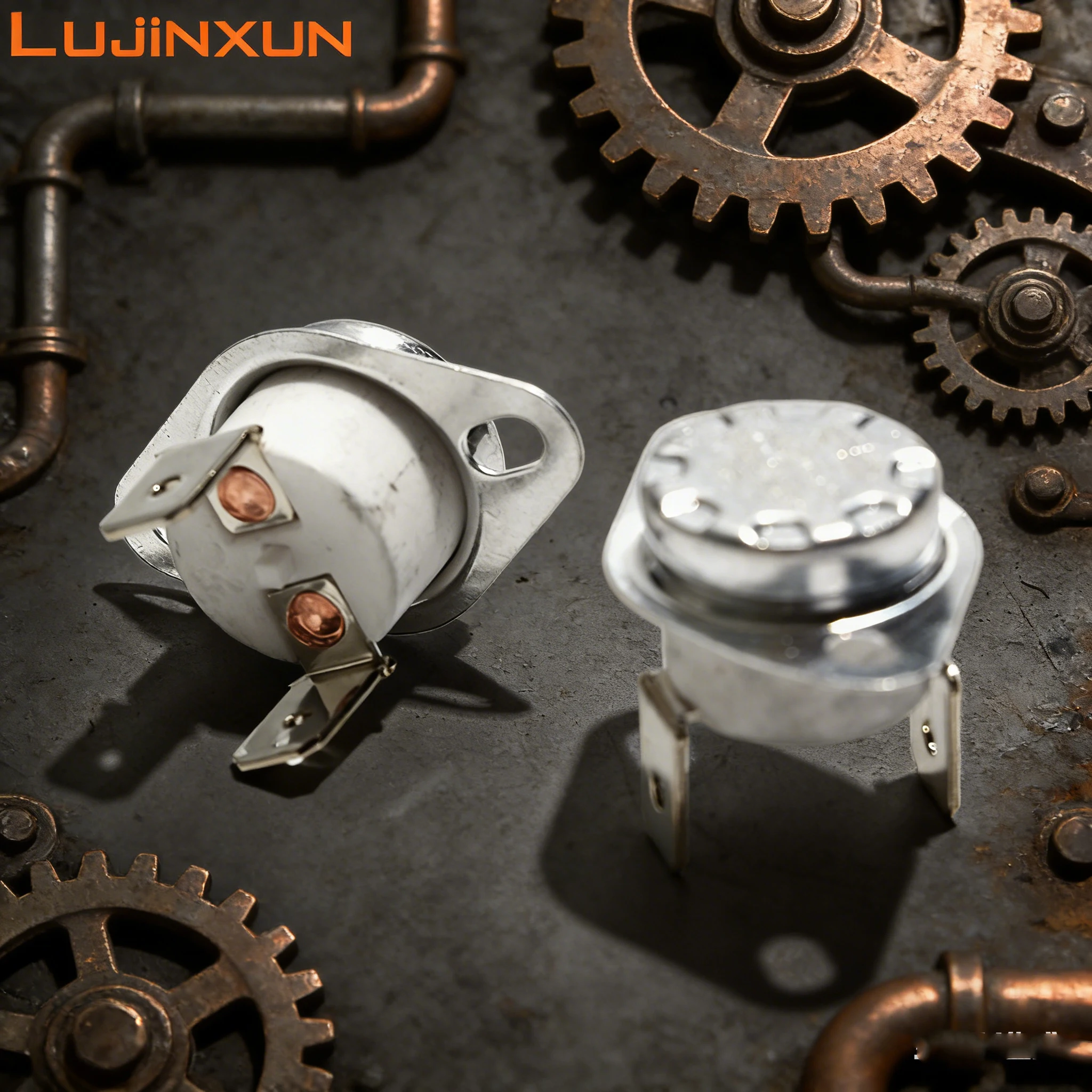 

LUJINXUN 10 шт. 20А NC Терморегулятор с керамическим кронштейном и изогнутыми выводами, защитный выключатель от 60 до 260°C для бытовой техники