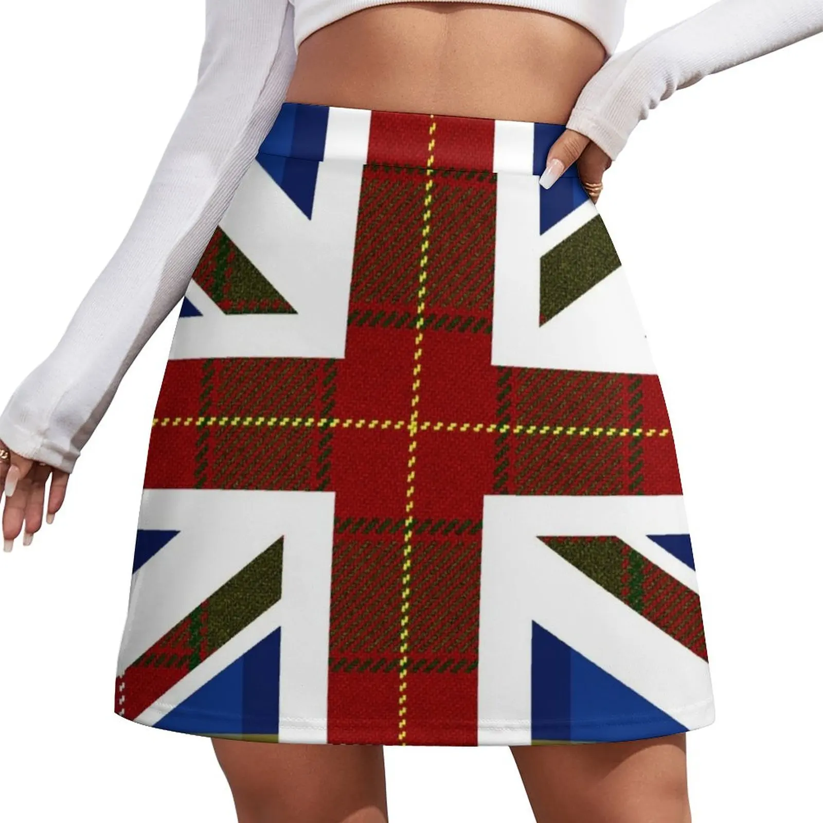 

Tartan Union Jack Mini Skirt skirts summer 2025 woman Summer women's clothing women clothes Mini Skirt