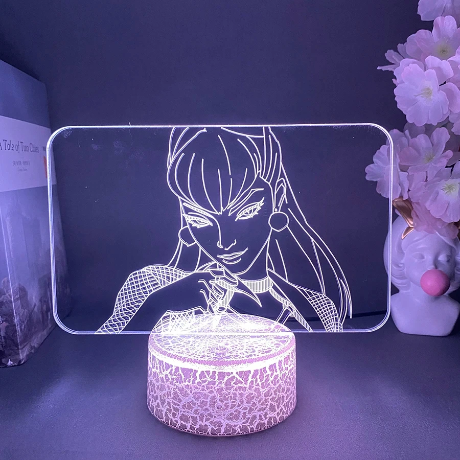 

LOL KDA Evelynn 3D Acrylic Lamp Cool Gamign Room Decoration Backlight RGB Color Changing Atmosphere Nightlight for Kids Bedroom