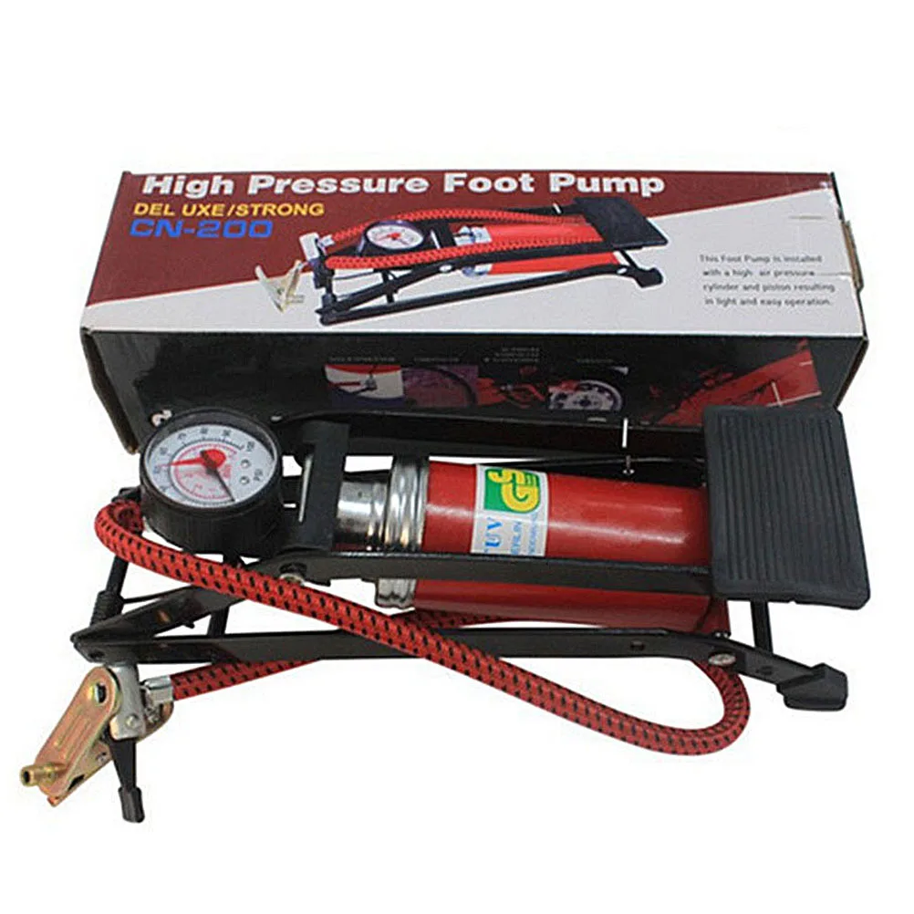 

Car Tire Pump High-Pressure Foot Operated Inflator For Bicycle Motorcycle Rubber Boat Inflatable Bed Air Pump