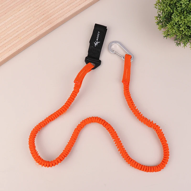 Elastic Kayak Paddle Leash Adjustable Pole Coiled Lanyard Cord Rowing Boat Accessories