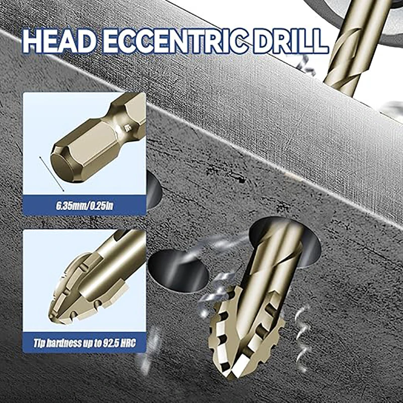 

1pc Four-Flute Serrated Eccentric Drill Punching Triangle Drill Bit For Glass Ceramic Concrete Brick Drilling Tools 6-12mm
