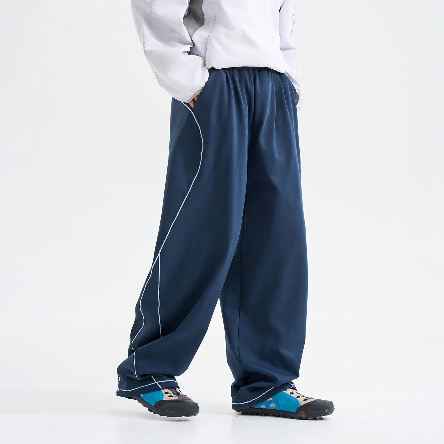 Men Women Mountain Outdoor Quick Dry Wide Leg Sport Pant Sweatpants Joggers Loose Casual Cycling Hiking Baggy Pants Trousers