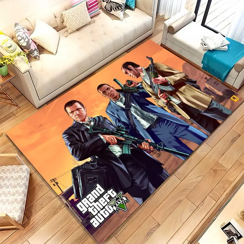 Game G-GTA San Andreas Soft Non-Slip Large Area Rug for Living Room,Bedroom Playroom Carpet Mat for Sofa,Home Decor Gift