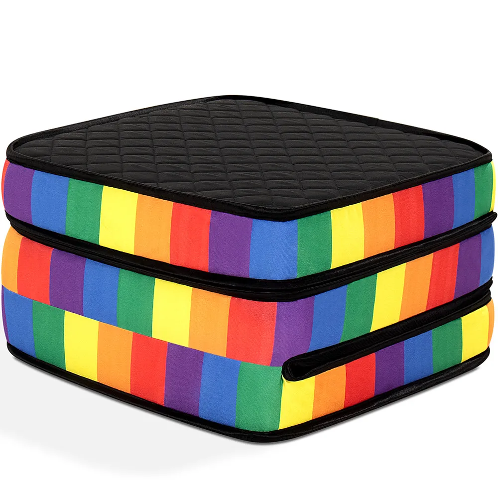 Puff 3 in 1 Multipurpose Single Folding D33 Rainbow - BF Mattrees